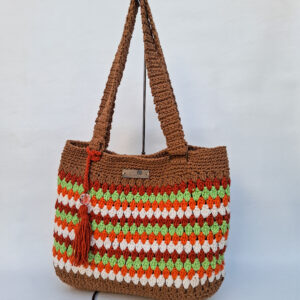 Bolsa Peônia — Crochê Artesanal