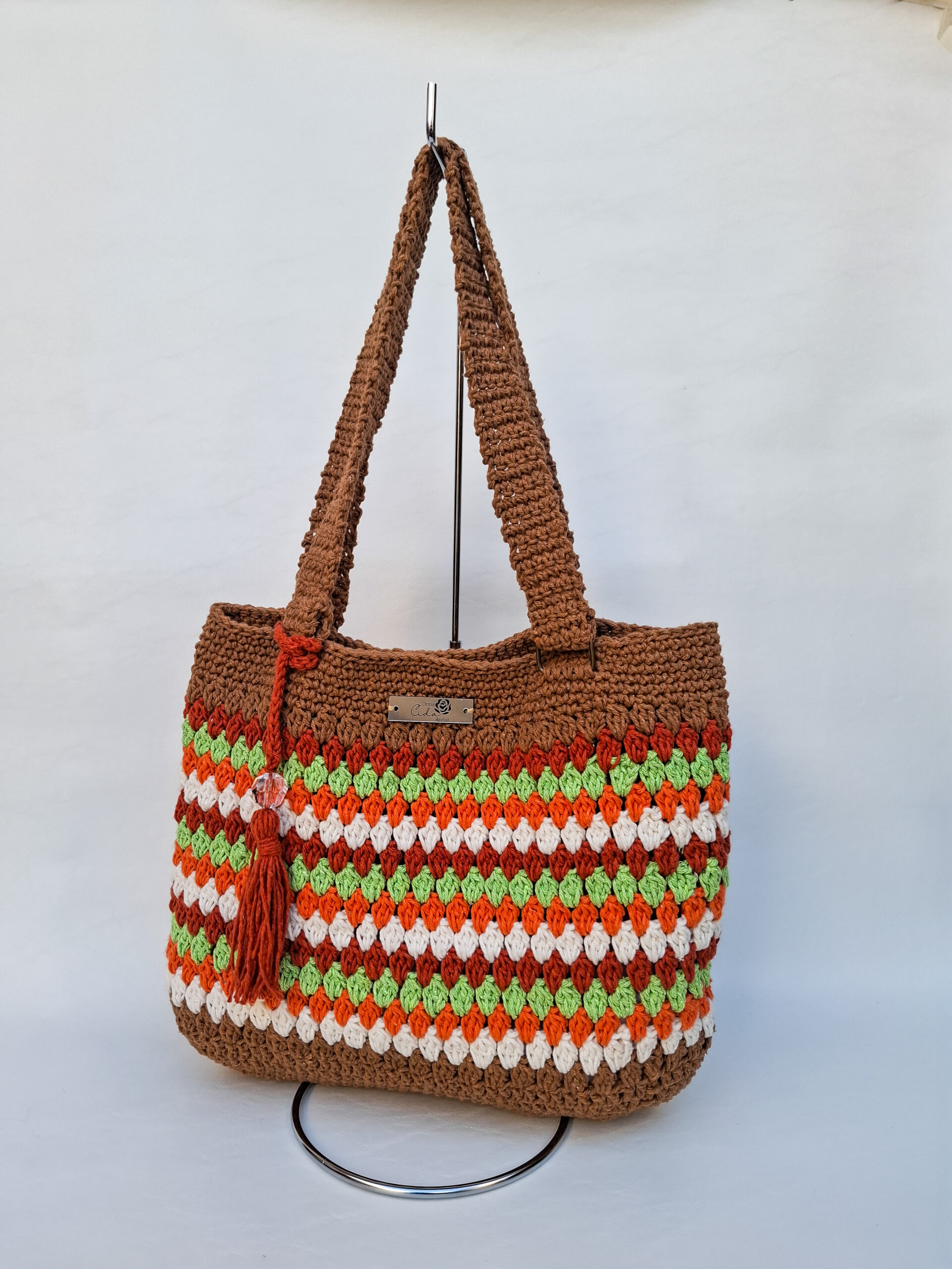 Bolsa Peônia — Crochê Artesanal