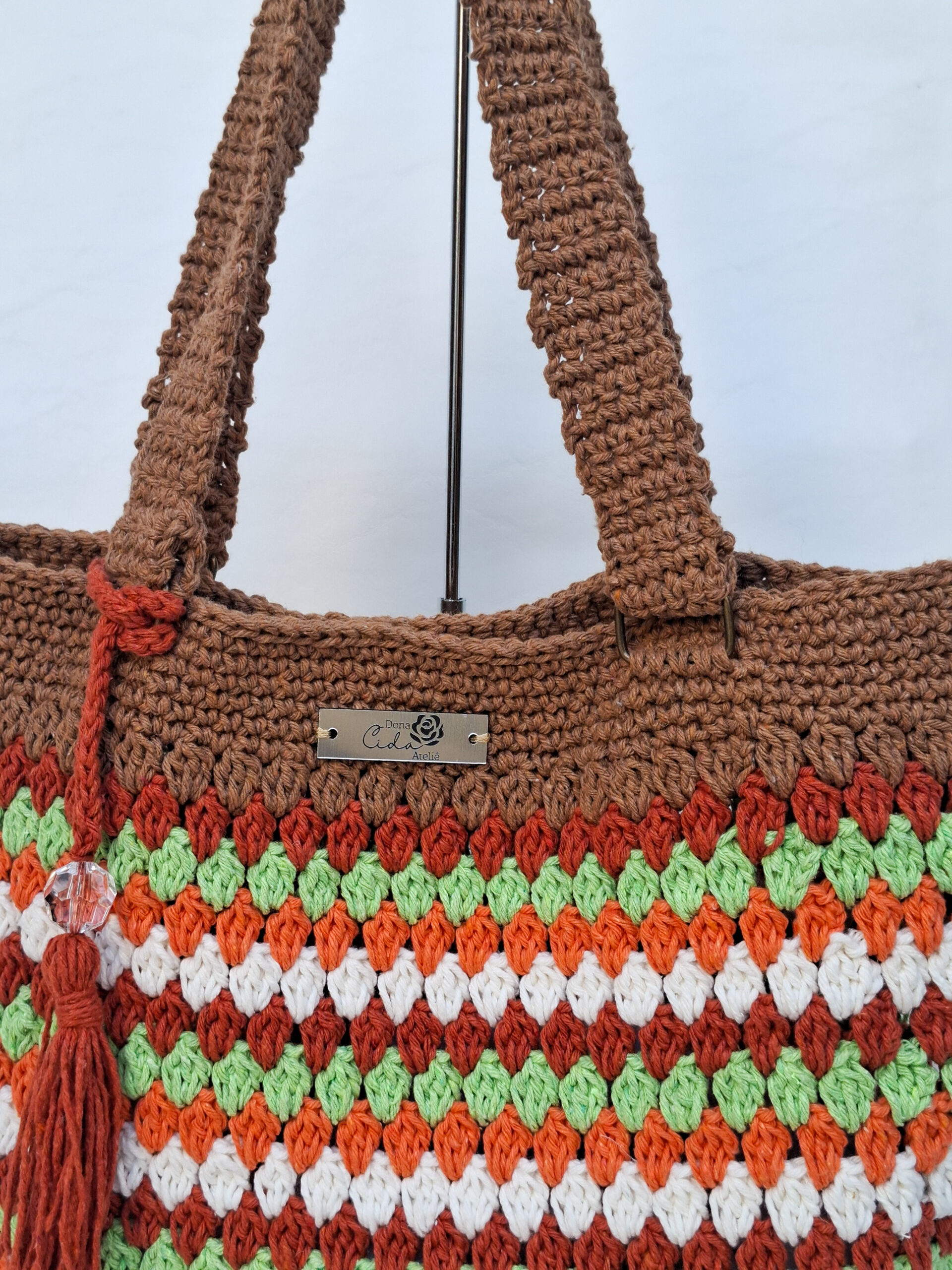 Bolsa Peônia — Crochê Artesanal - Imagem 3